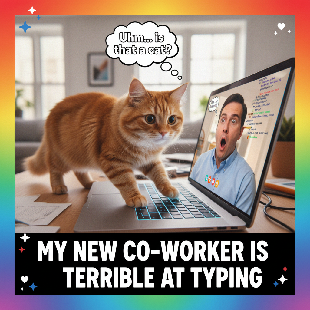 My cat just walked across my keyboard during a client Zoom. He's my new co-worker.