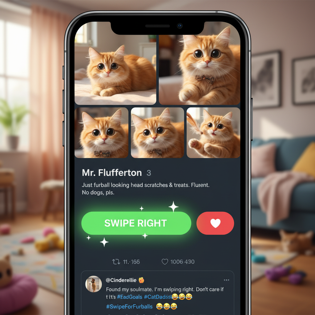 Matched with someone who only posts pics with their cat. I'm marrying the cat.