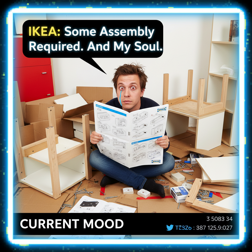 Just spent 3 hours trying to assemble IKEA furniture. Adulting is a scam.