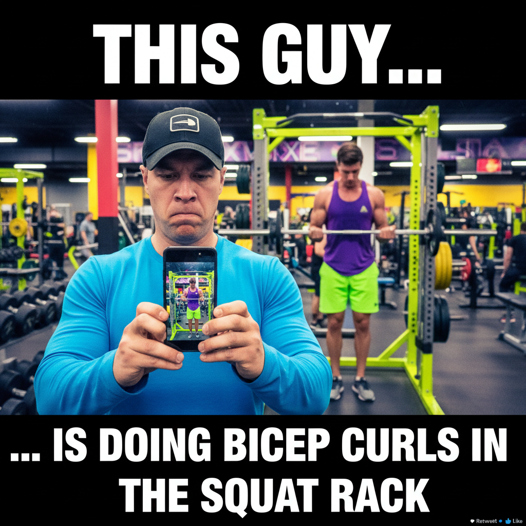 Saw someone doing bicep curls in the squat rack. I almost called the police.