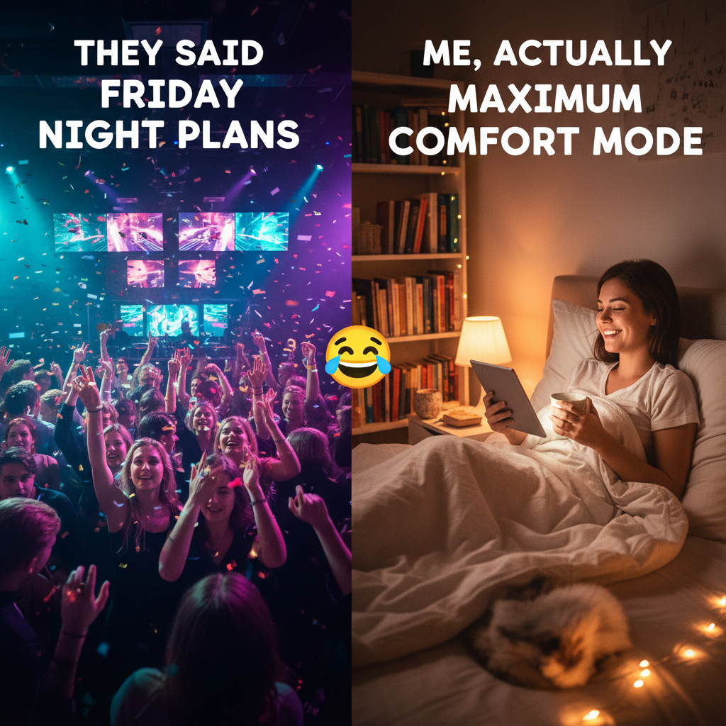 Friday night plans: Clubbing vs. Reality: Clubbing my head on the pillow.