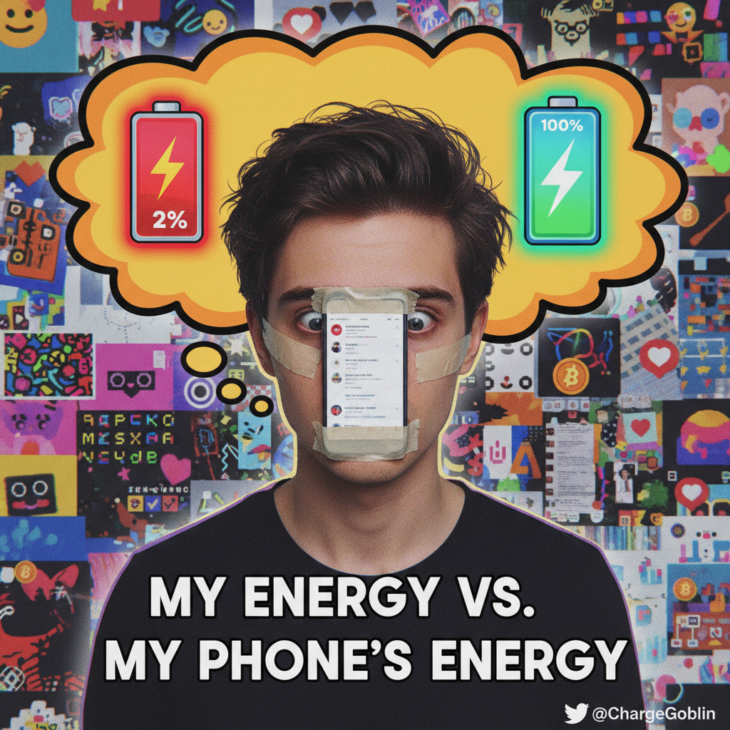 My phone battery is at 100% but my brain is at 2%. Send help. #SocialMediaAddiction