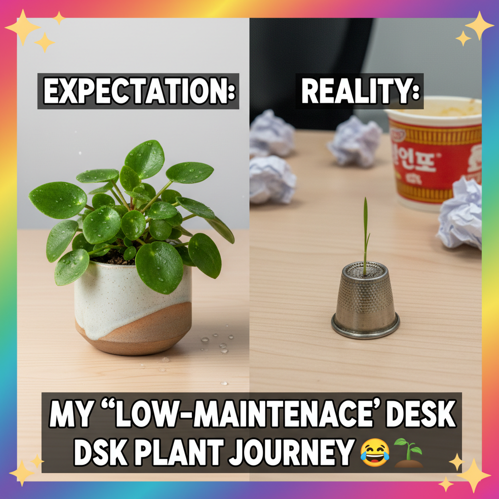 Ordered a 'miniature' desk plant. It's literally a single blade of grass in a thimble. My disappointment is immeasurable