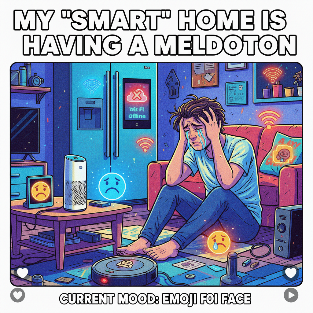 The WiFi went down. I'm pretty sure I just heard my smart fridge cry.