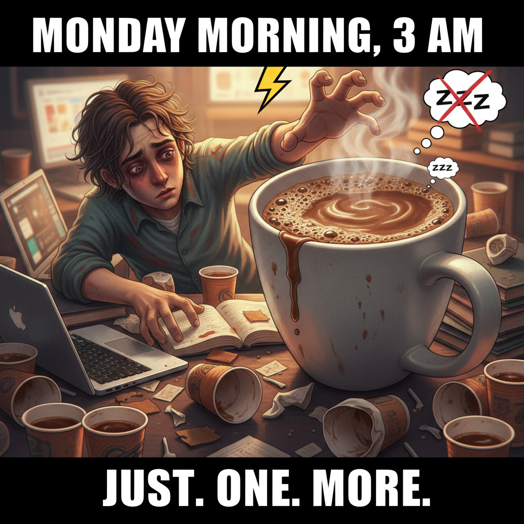My blood type is coffee. My love language is also coffee. Send help (and more coffee).
