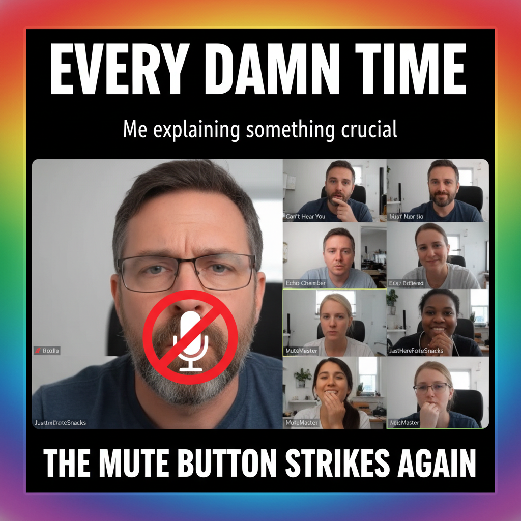My mic was off for 20 mins of a Zoom meeting. Nobody said anything.