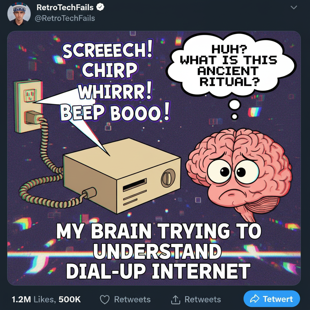 My brain cells trying to function when the WiFi goes out for 5 minutes: *dial-up noises*