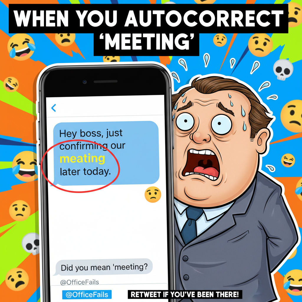 Autocorrect changed 'meeting' to 'meating'. My boss thinks I'm a cannibal. Send help.