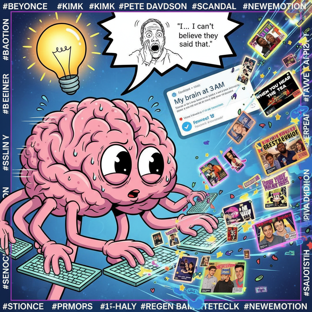 When you hear a celebrity say something wild and your brain instantly starts making memes.