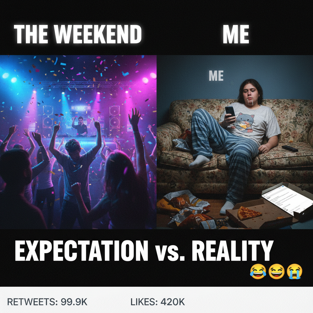 Friday night plans: Clubbing. Friday night reality: Debating if I should put on real pants.