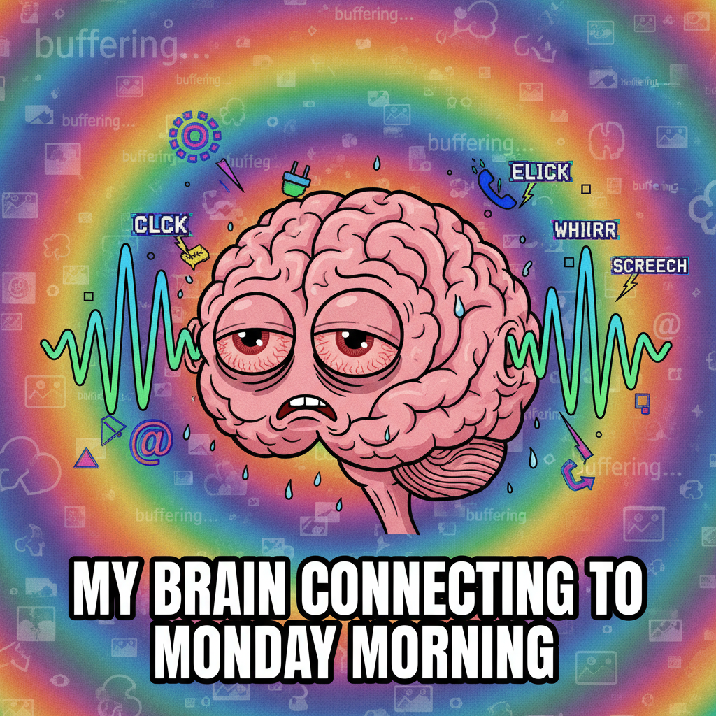 My brain on Monday morning: *dial-up modem noises* #mondaymood