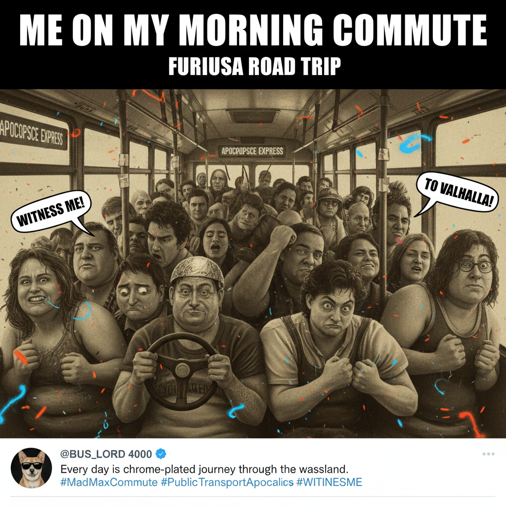 Just survived a bus ride that felt like a scene from Mad Max. We need more seats.