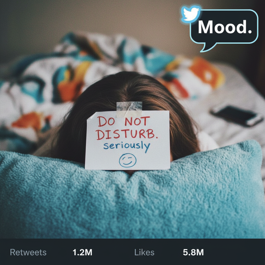 My Monday morning mood is a 'do not disturb' sign taped to my soul.