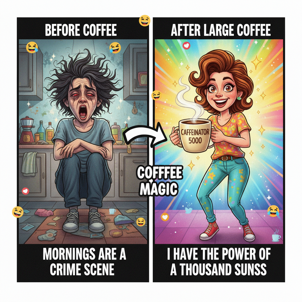 My blood type is coffee. My personality type is 'don't talk to me before my first cup.'