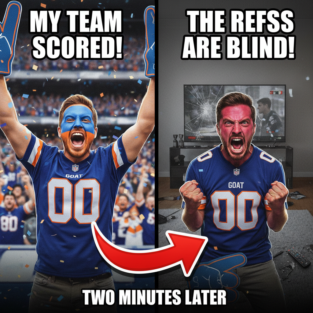 My team scores: 'WE ARE THE BEST!' Opponent scores: 'RIGGED! FIRE EVERYONE!'