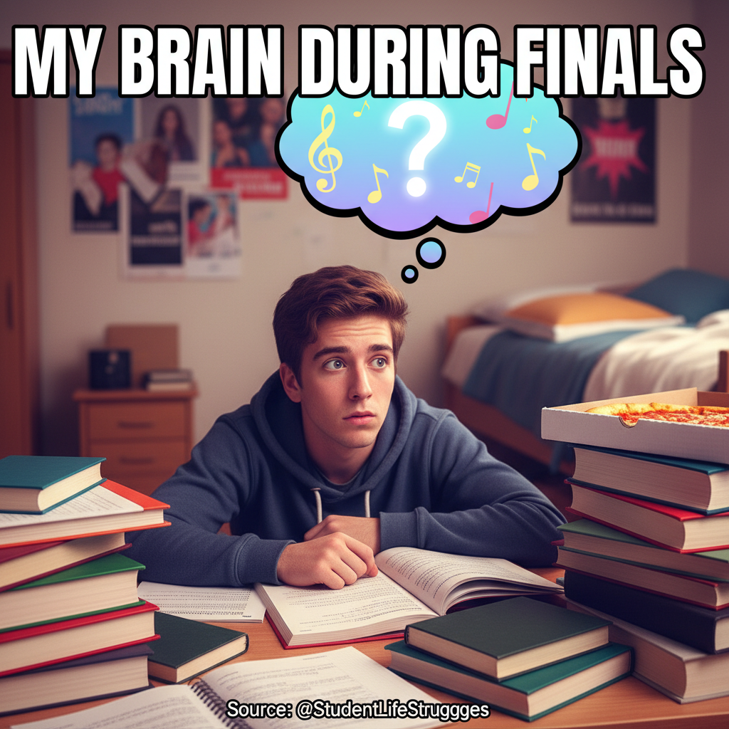 My brain during exam season: *elevator music playing* 'Do I even remember how to spell my name?'