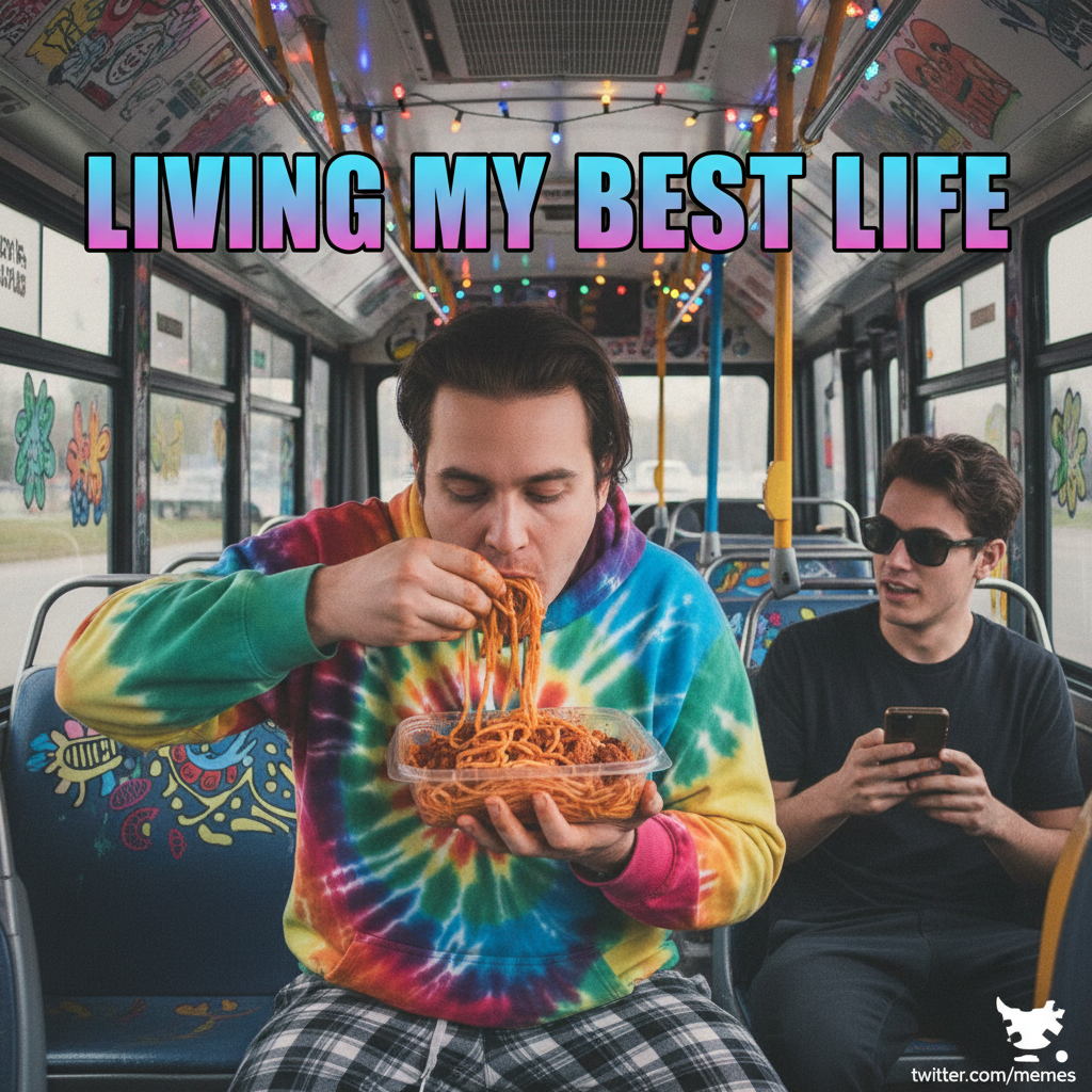 Just saw a guy on the bus eating spaghetti with his bare hands. Some people just want to watch the world burn. 🔥🍝