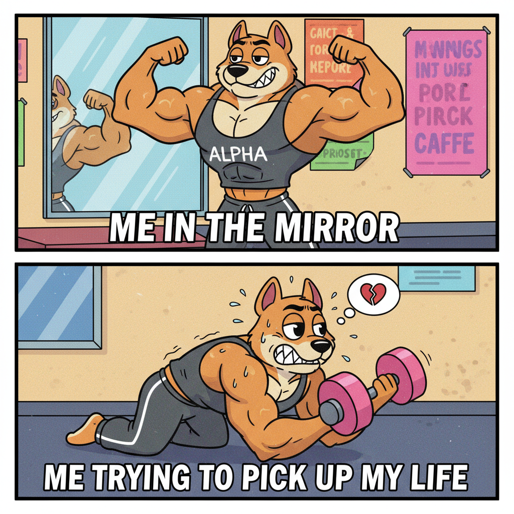Me at the gym: 'I'm a beast!' Also me: 'Can't lift my arm to signal for help.'