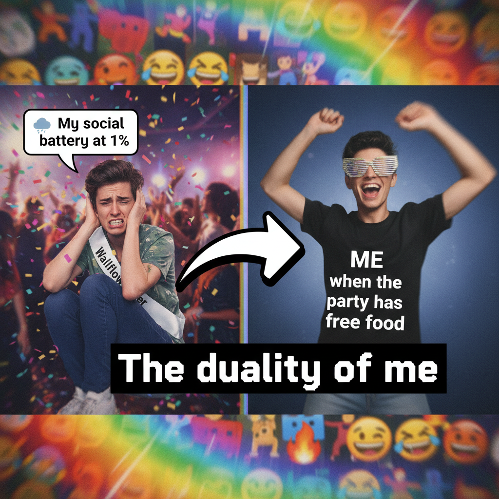 Introvert at a party: 'I can't wait to go home.' Extrovert: 'Let's keep this going!'