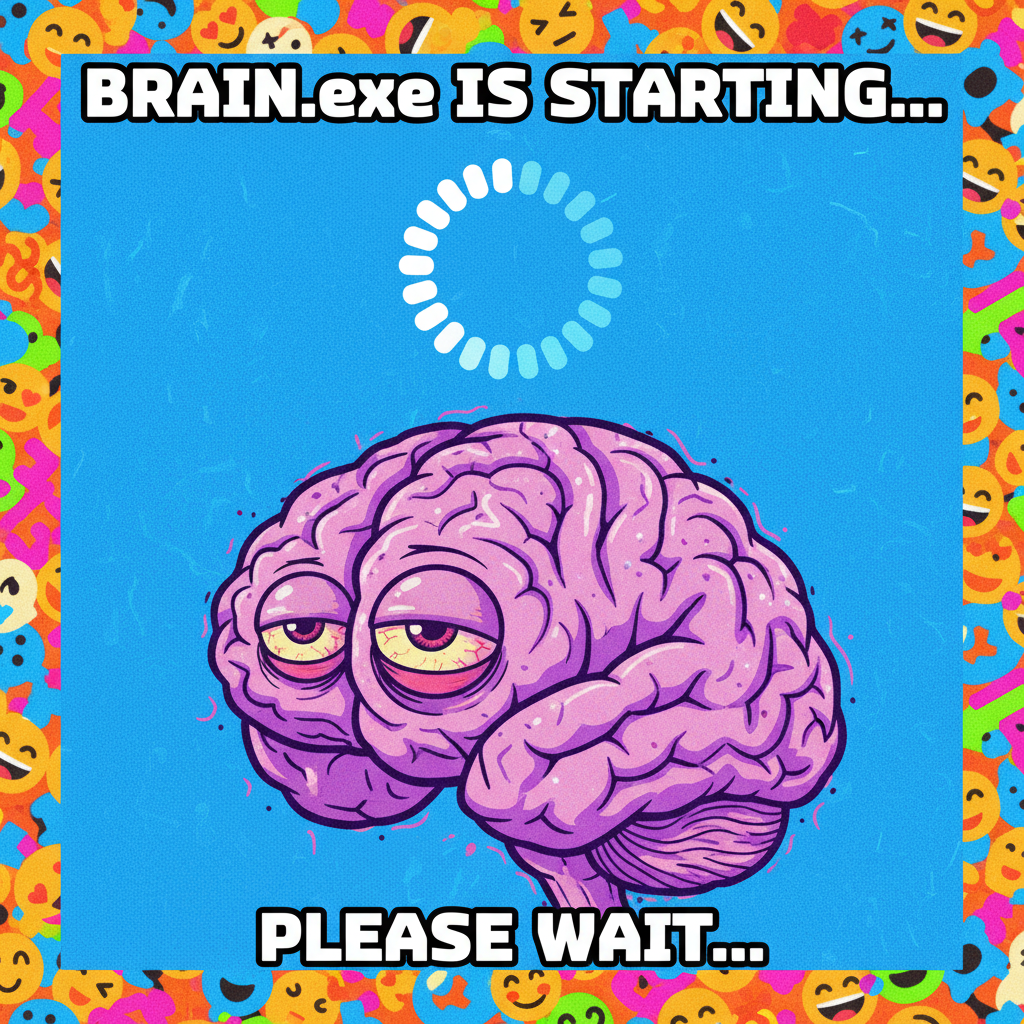 My brain on Monday morning: buffering... buffering... still buffering. Send help.