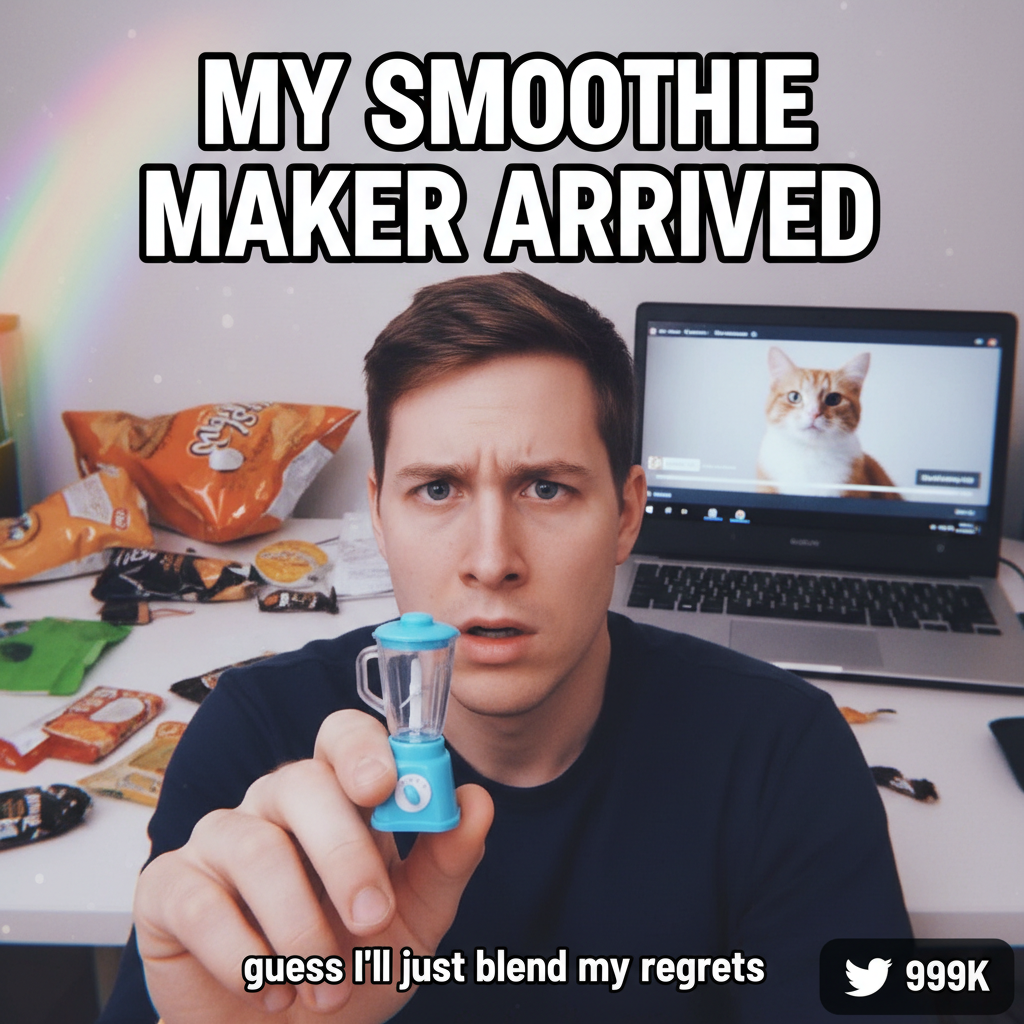 Bought a 'mini' blender online. It's smaller than my thumb. I've been scammed.