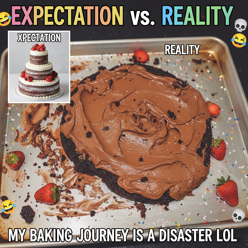 My 'gourmet' cake collapsed into a puddle. Pretty sure it's still edible. Maybe.