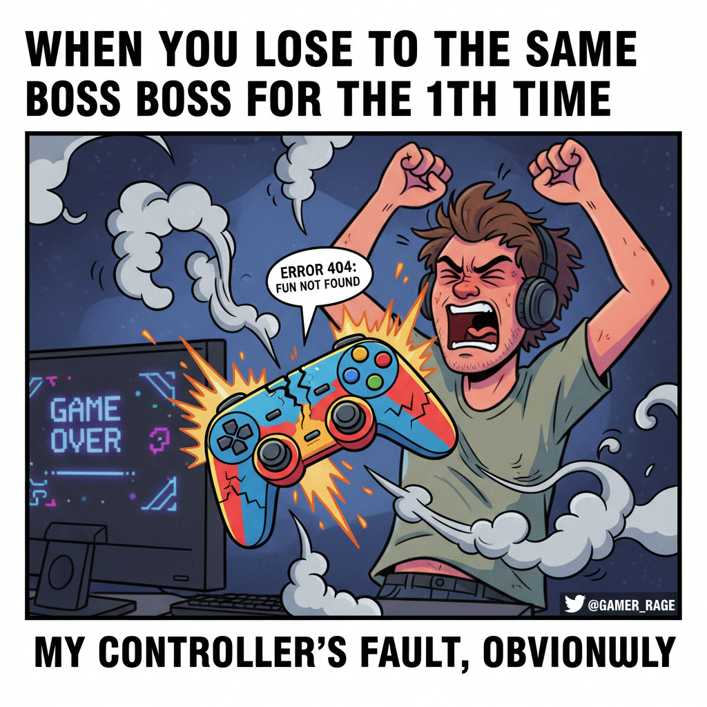 My controller just flew across the room. It was NOT my fault. Blame the lag. 🎮