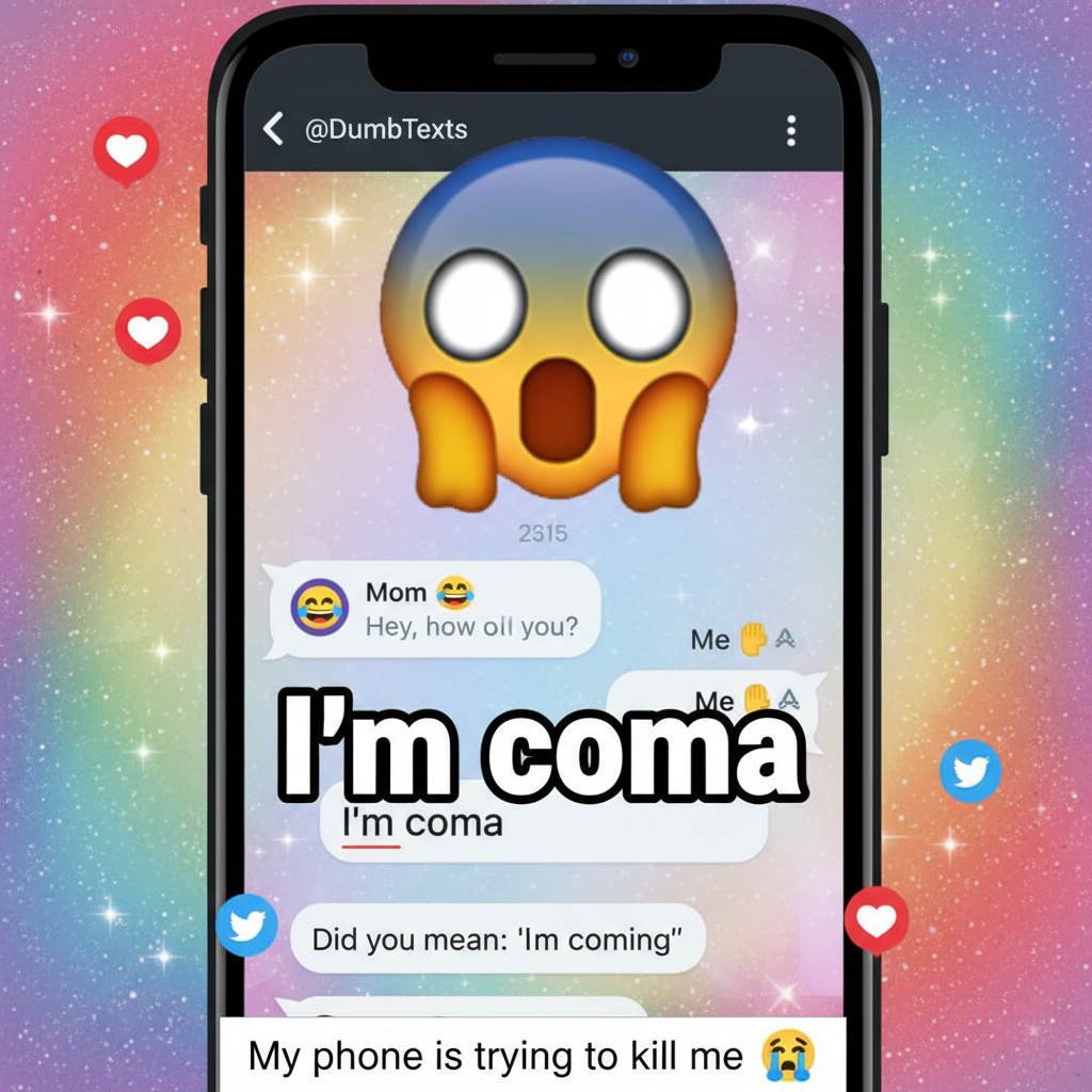 Autocorrect just changed 'I'm coming' to 'I'm coma.' Send help.