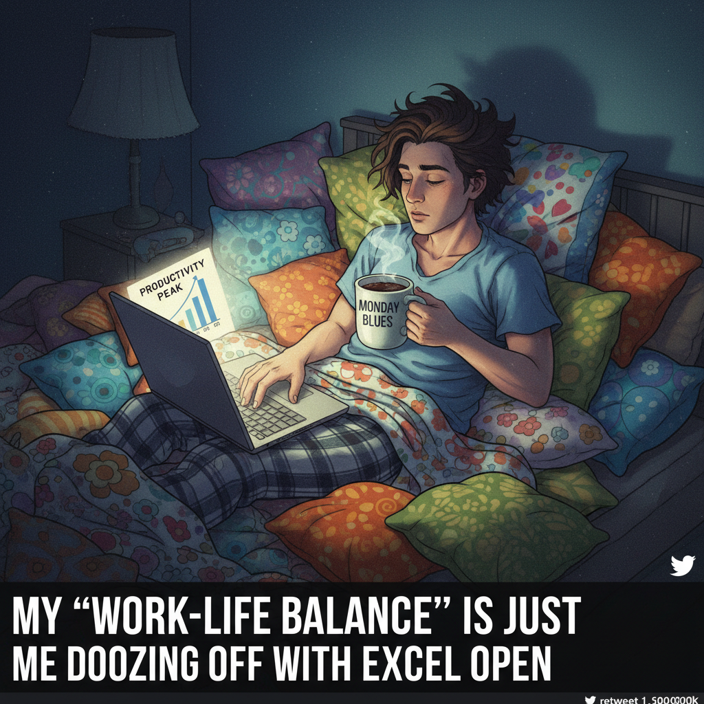 My WFH 'office' is just my bed and a laptop. Productivity levels: questionable.