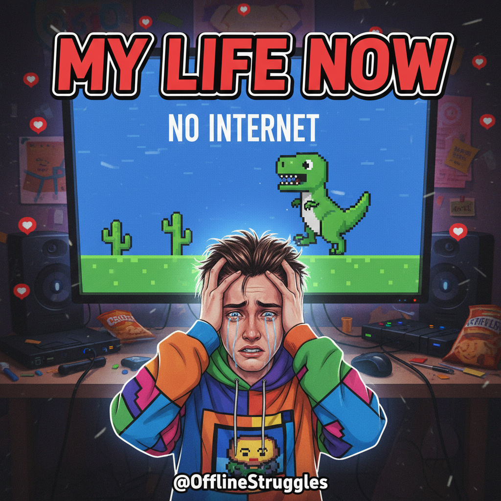 Wifi goes down: My entire life flashes before my eyes. What year is it?!