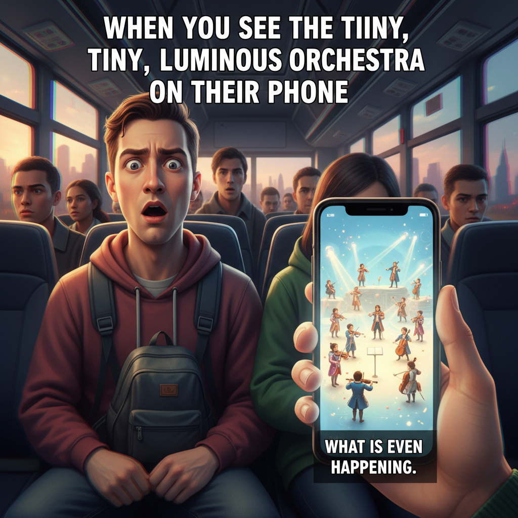 The guy next to me on the bus just started playing a full symphony on his phone.