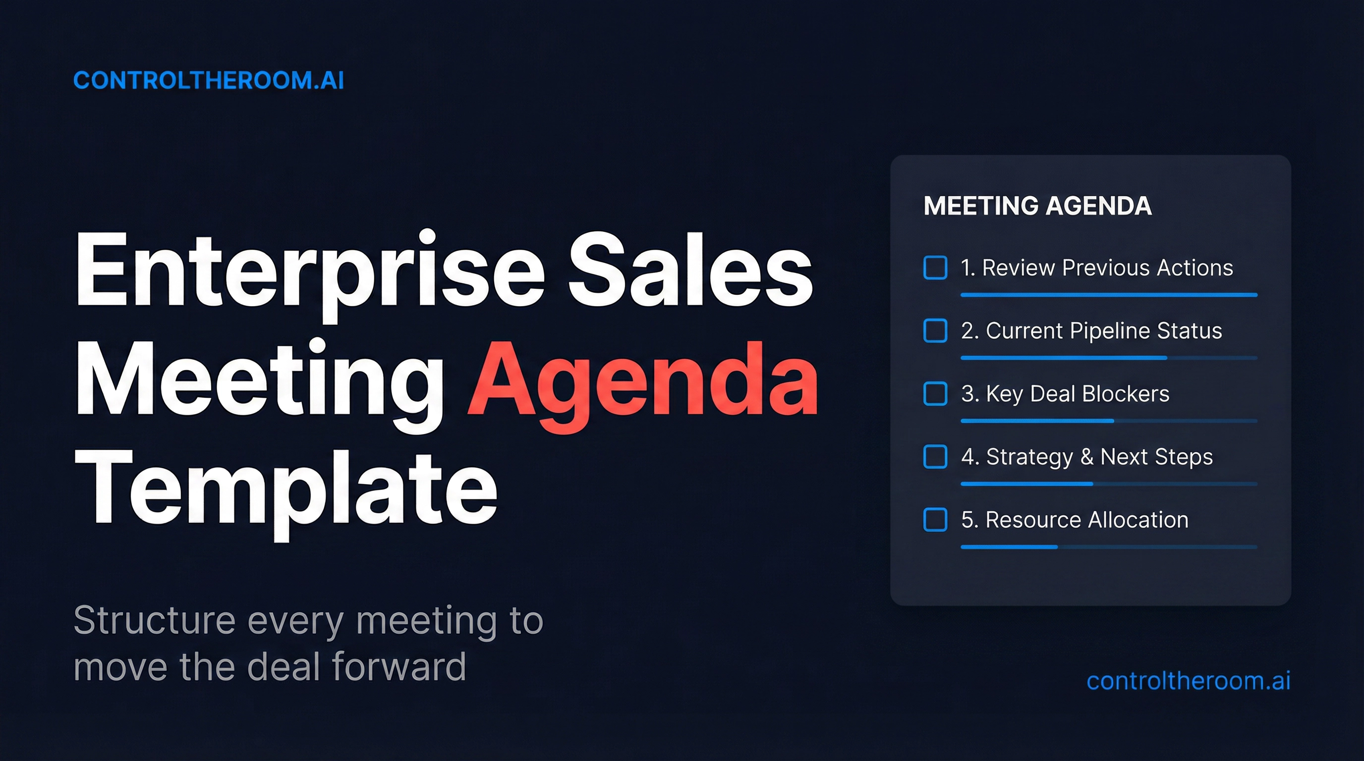 Enterprise Sales Meeting Agenda Template (That Actually Works)