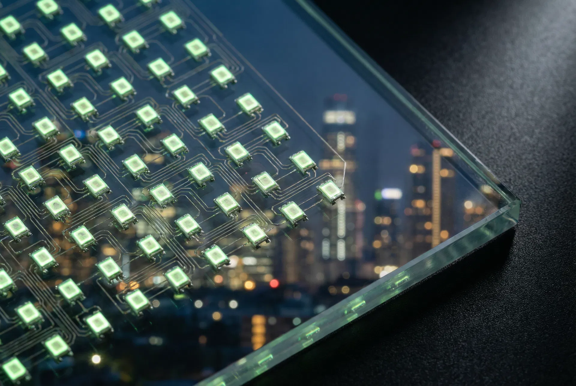 Detalhe da tecnologia Led in Glass