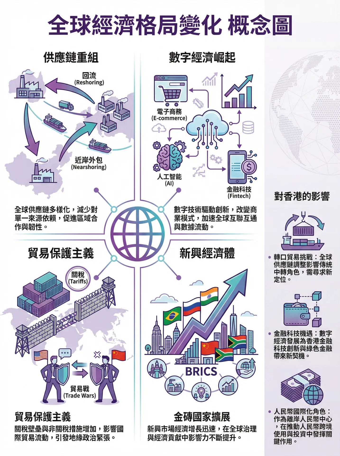全球經濟格局變化 概念圖