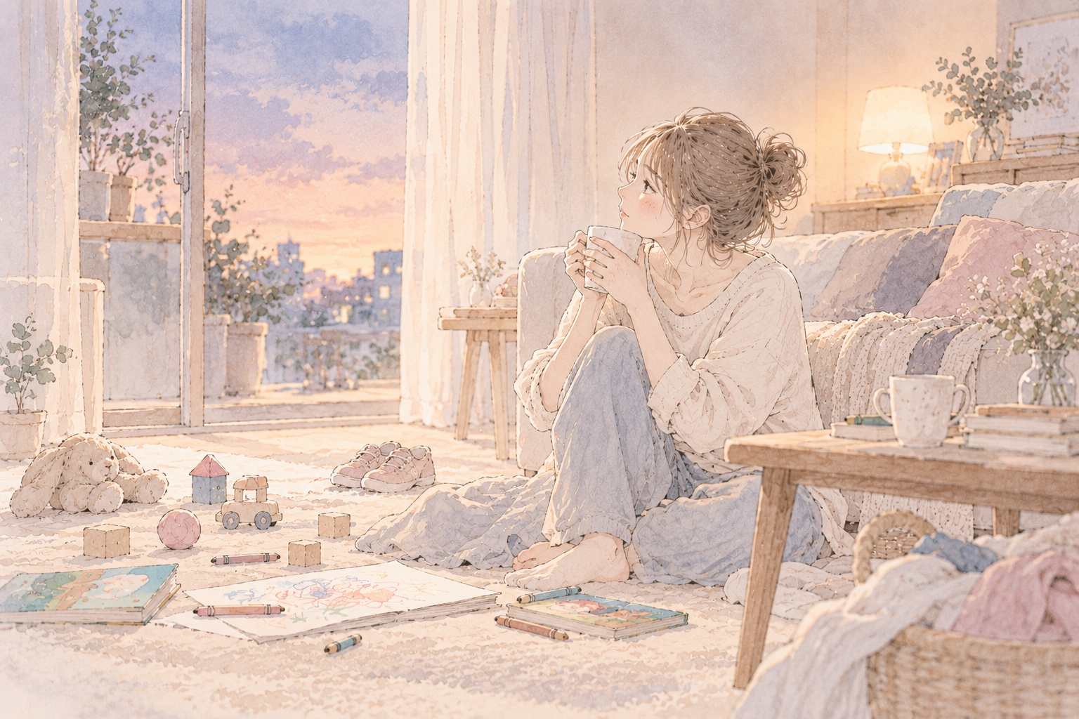 一人思いにふける女性
