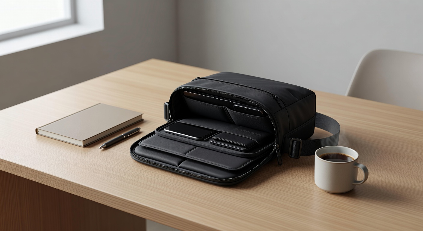 กระเป๋าสะพายข้างผู้ชาย กันน้ำ ใส่ของได้เยอะ จัดระเบียบง่าย เหมาะสำหรับการทำงาน