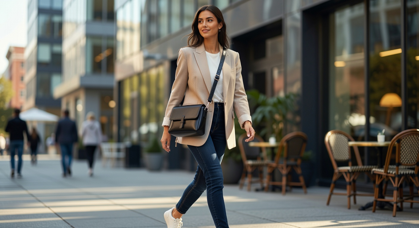 กระเป๋าสะพายข้างผู้หญิง หนังแท้ ในลุคแฟชั่นประจำวัน สไตล์ทันสมัย