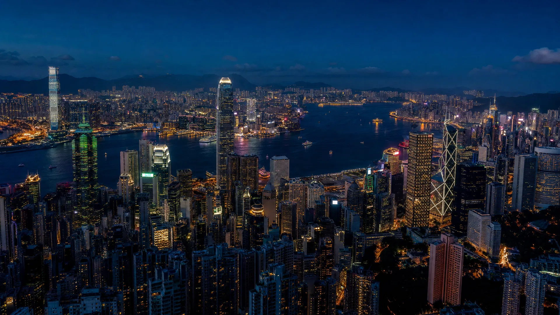 Hong Kong financial district