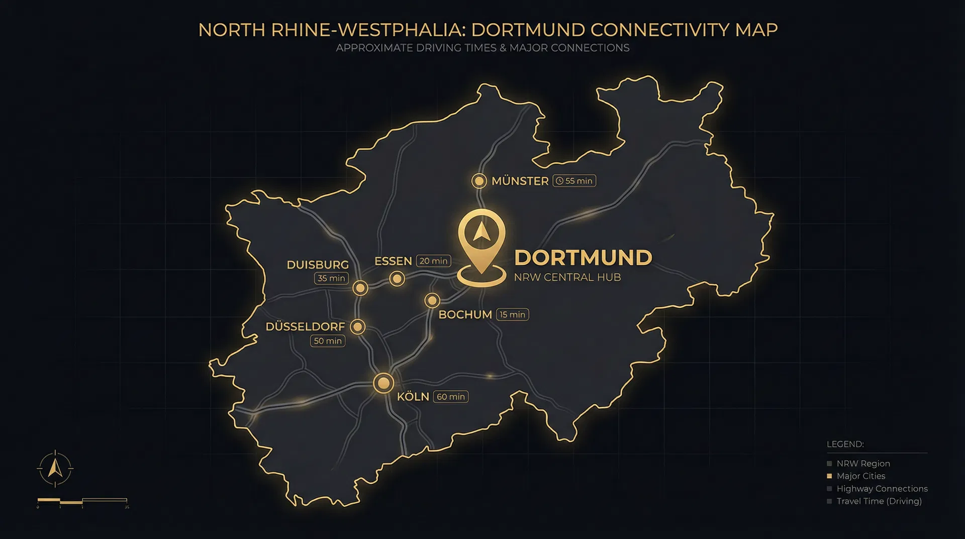 NRW Anbindungskarte – RLD6 Dortmund