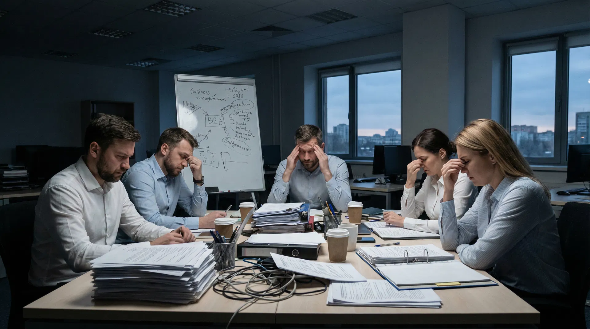 Equipo de ventas desorganizado