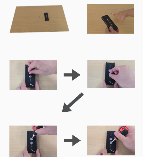 天板にマウントを固定します