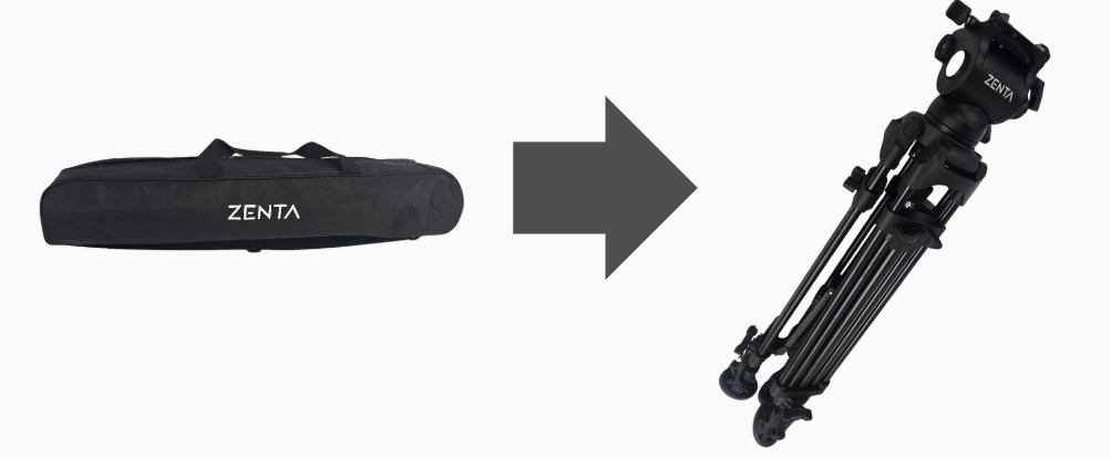 三脚をバッグから取り出します