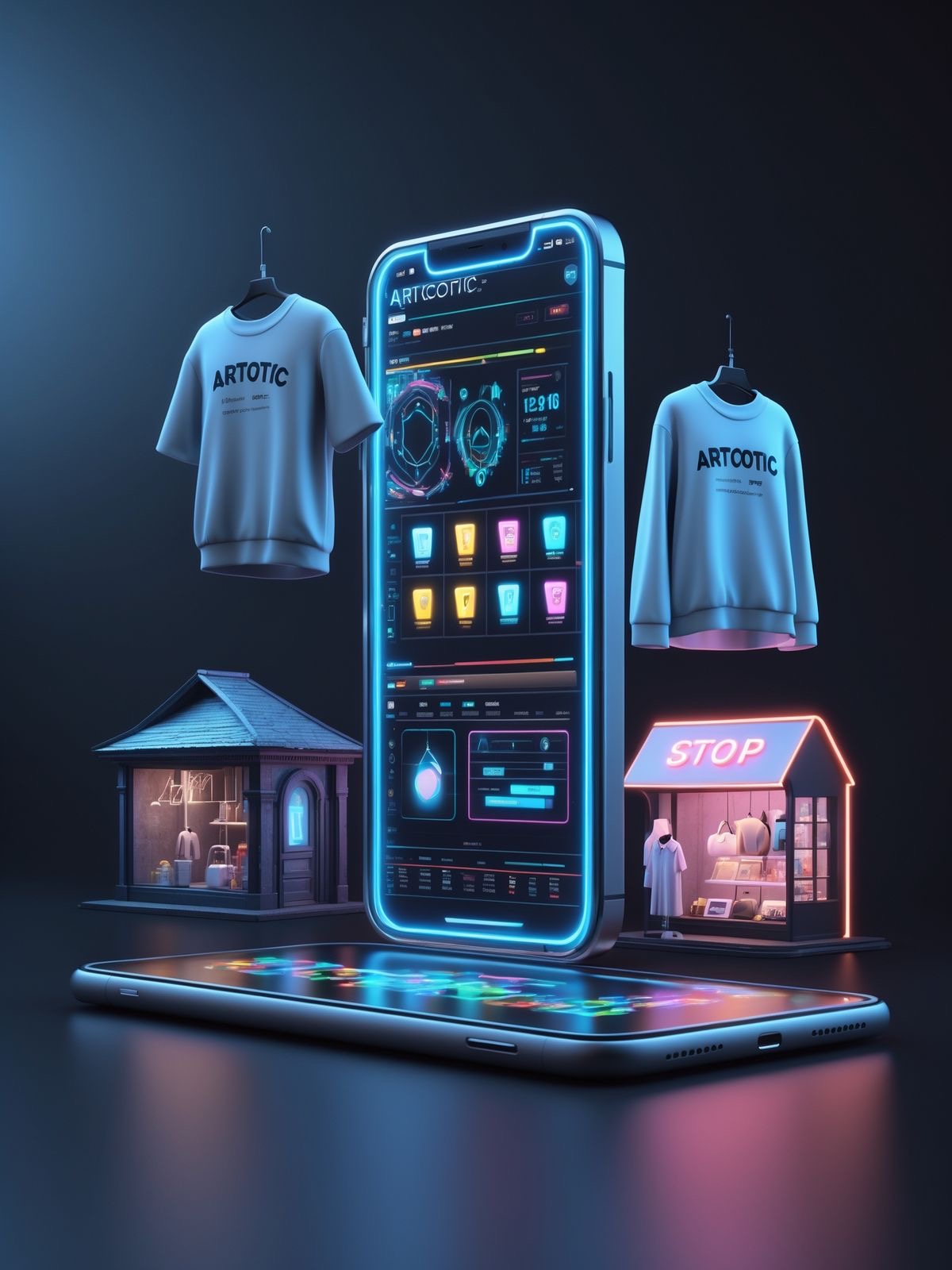 نظام إدارة متجر إلكتروني ذكي من الهاتف