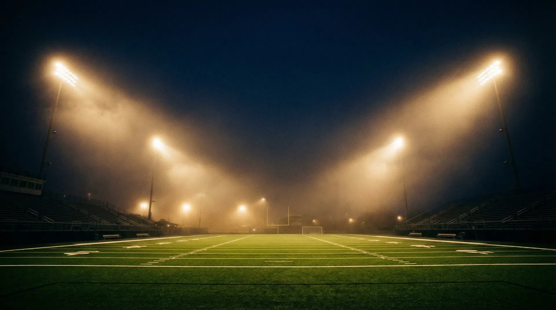 Stadium under lights