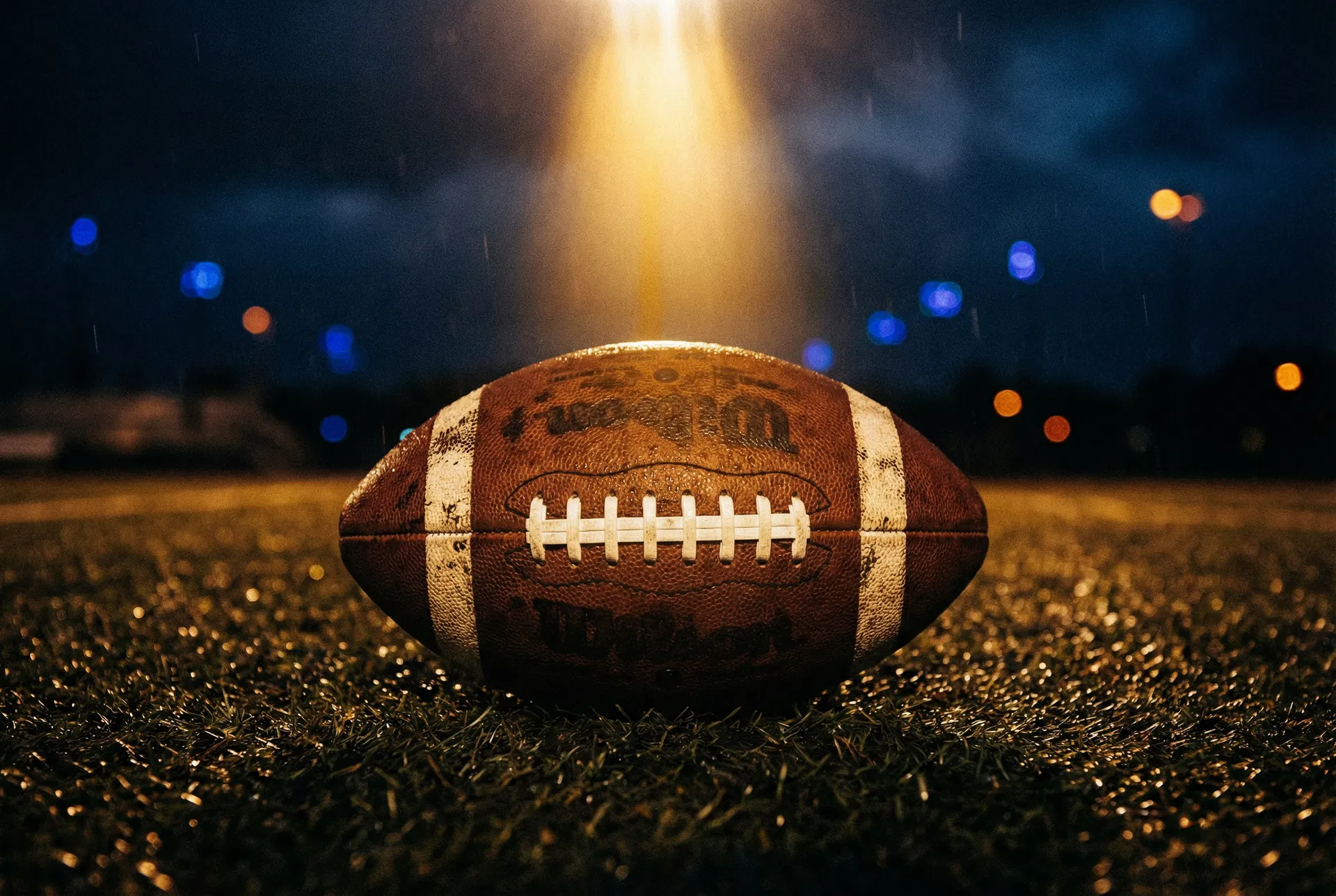 Football under lights