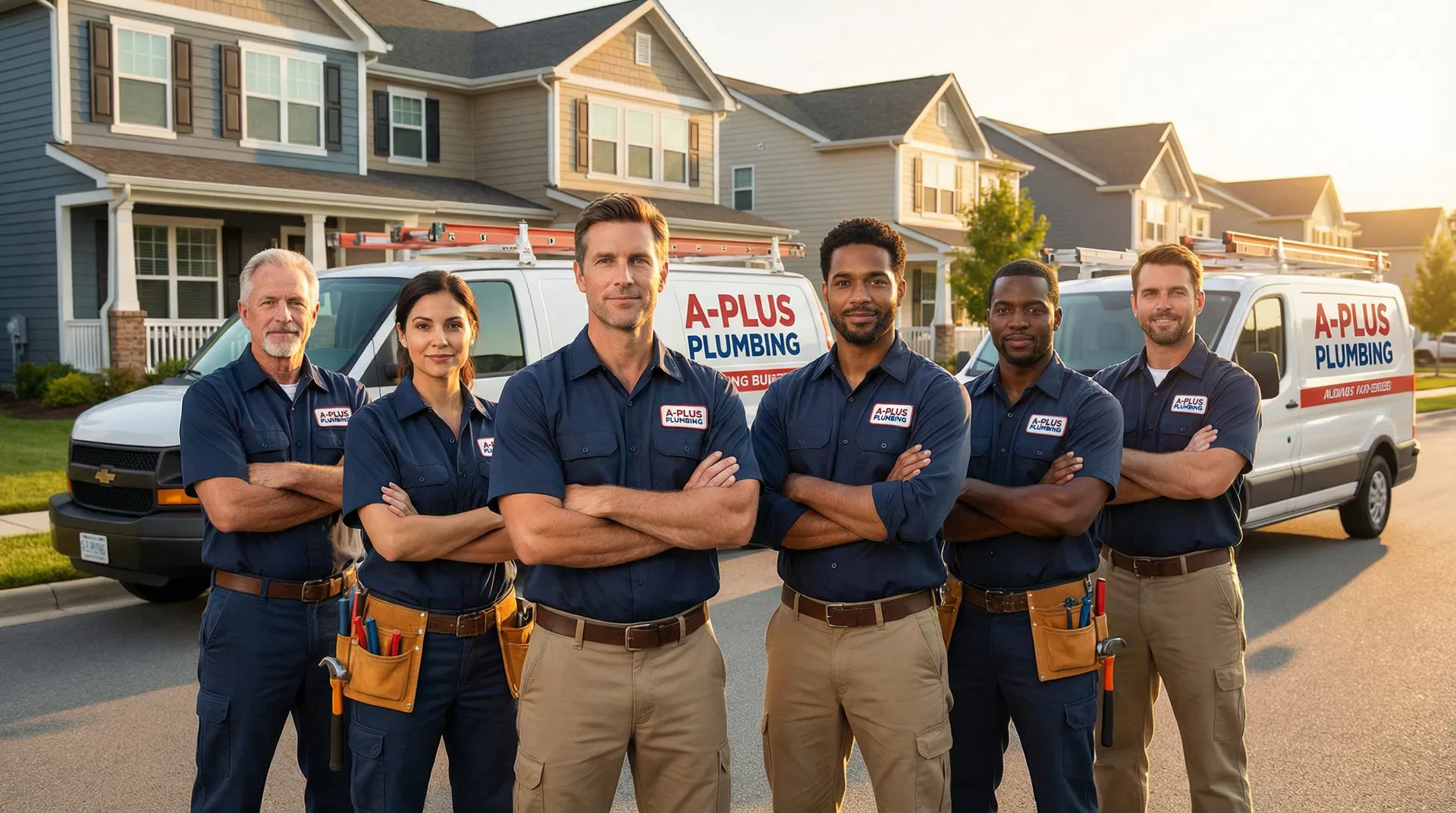 Professional plumbing team
