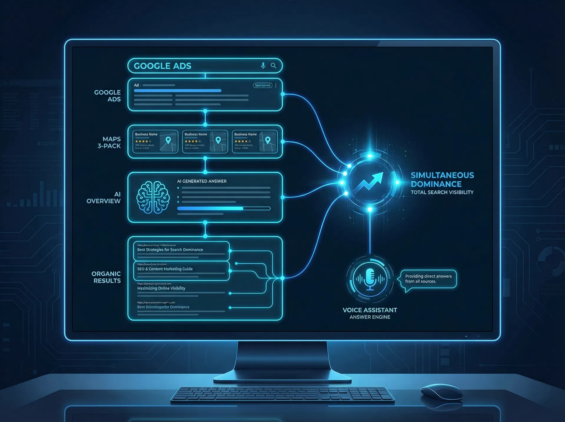 Search Intelligence Optimization — 5 Google placements