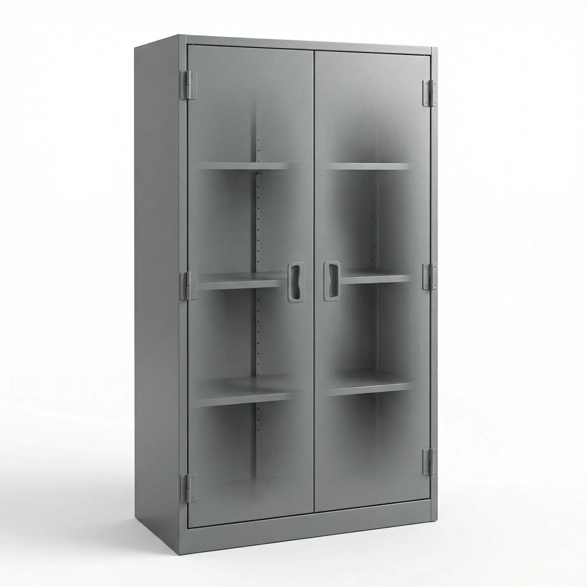 H-Pro 2-Door Metal Storage Cabinet - Gray view 1