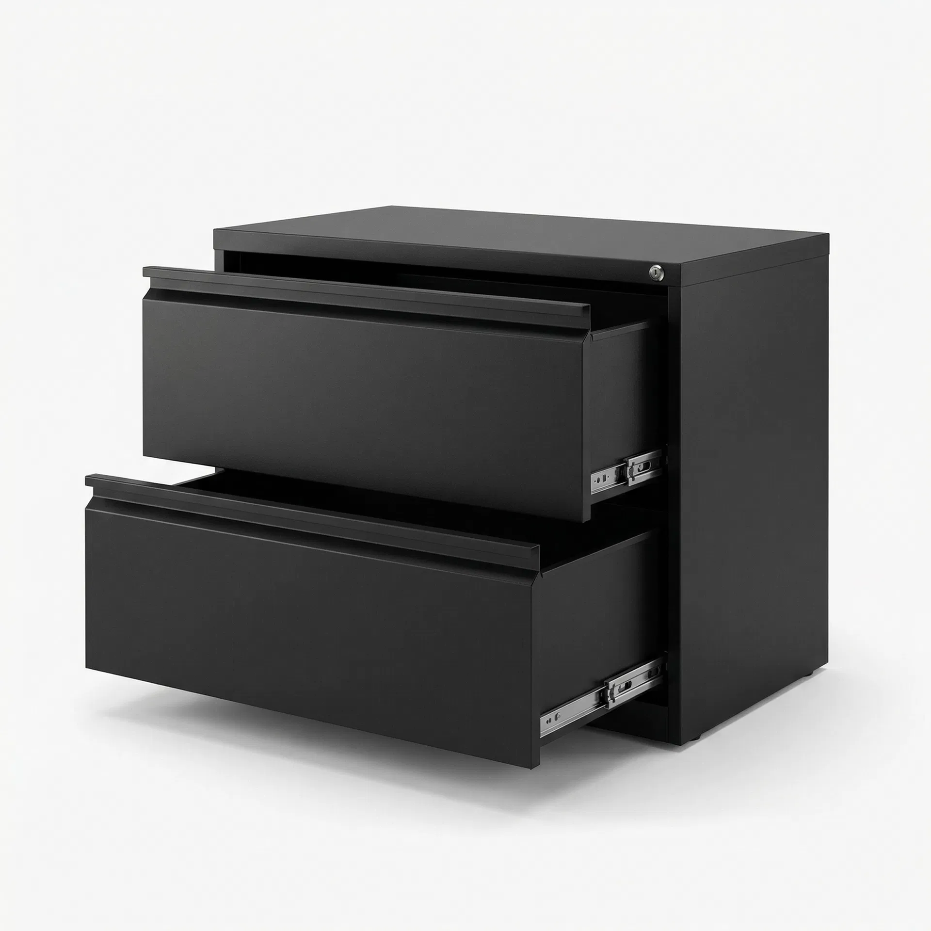 H-Pro 2-Drawer Lateral Filing Cabinet - Black view 1