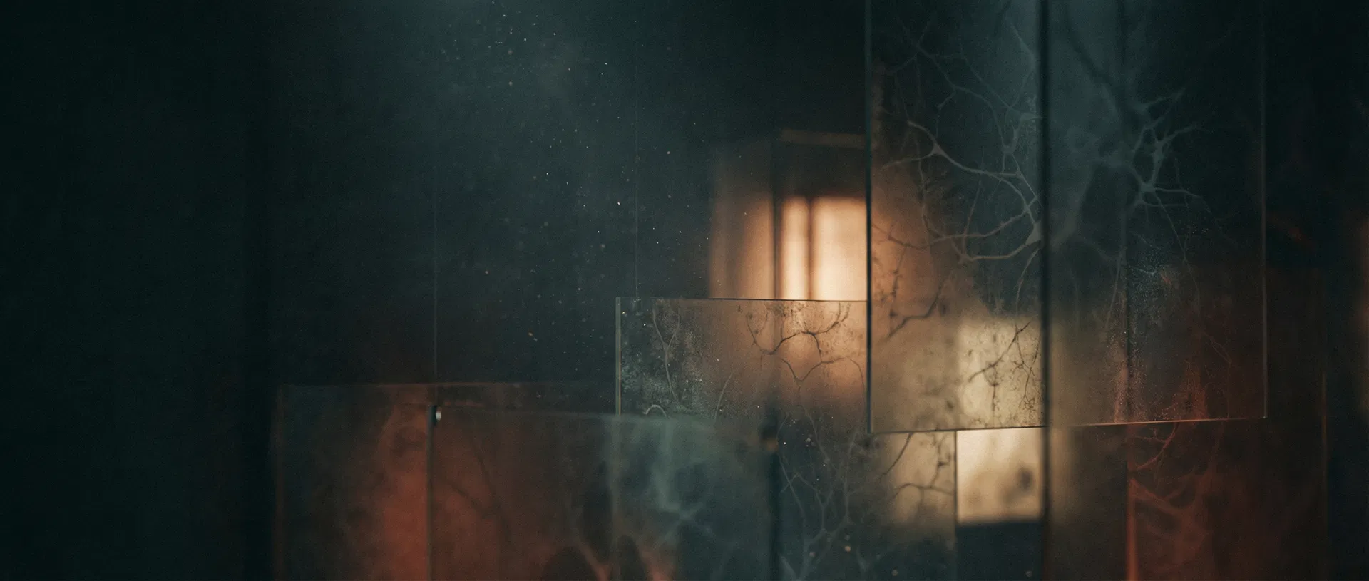 Warm, low-light laboratory atmosphere representing patient-centered scientific work